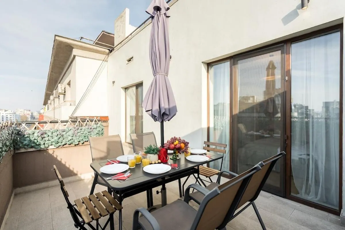 Sunny 2Br Roof Top Flat - Amazing Terrace Bucharest 0*,