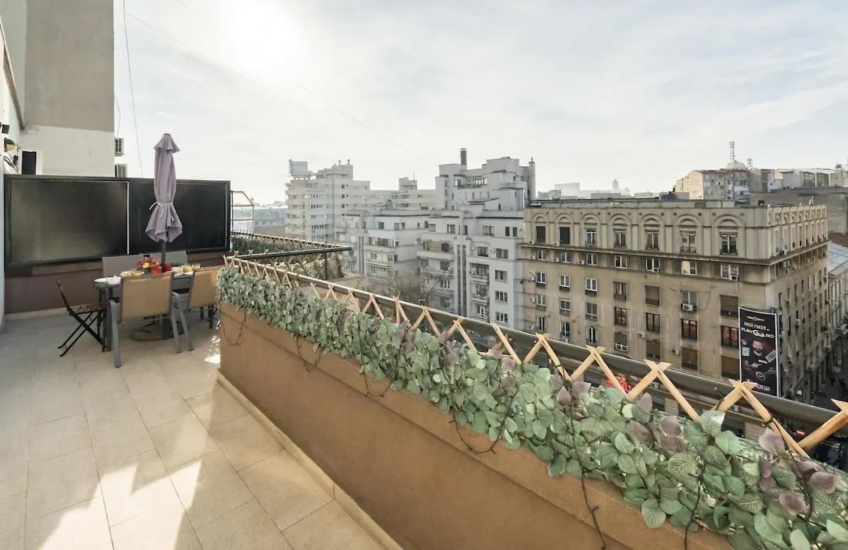 Sunny 2Br Roof Top Flat - Amazing Terrace Bucharest Apartment